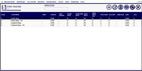 ITEM GROUP , SUB GROUP AND ITEM SETUP IN FUNDCARE SOFTWARE