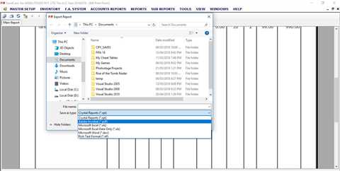 Printing and Export Reports